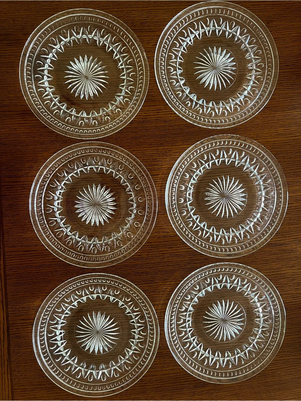 Vintage Indiana Glass Park Lane Lunch/ Salad Plates (set of 6) MCM